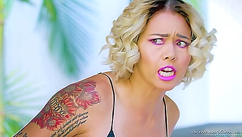 Blond and brunette hair